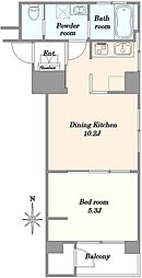 ニュー池尻マンション 1DKの間取図画像