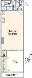 ダイホープラザ千歳烏山B 1LDKの間取図画像