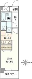 ライオンズマンション沼袋第2 1Kの間取図画像