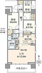 パークホームズ板橋蓮根二番街 3SLDKの間取図画像