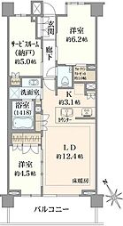 ザ・パークハウス朝霞台レジデンス 2SLDKの間取図画像