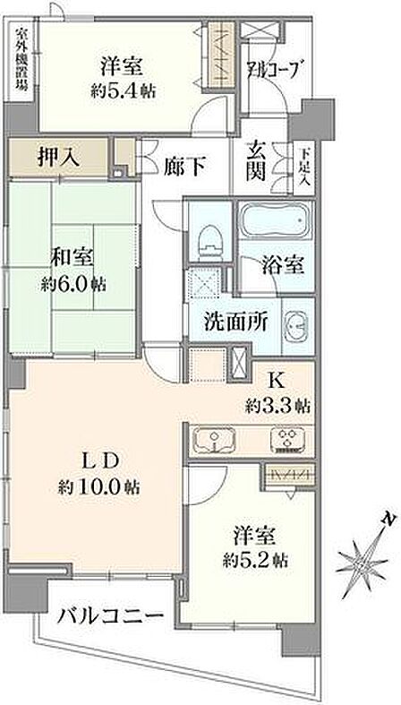 3LDK 間取り