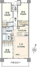 クレヴィア大泉学園 3LDKの間取図画像