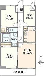 ダイアパレス西新井大師 3LDKの間取図画像