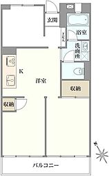 コーポ太田窪 ワンルームの間取図画像