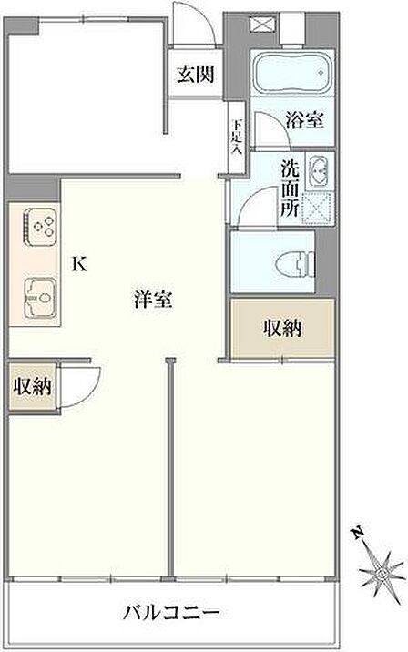 1R 間取り