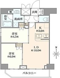 グランドコンシェルジュ菊川 2LDKの間取図画像