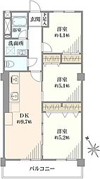 間取図画像 3DK