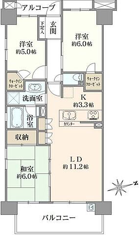 間取り ベルディオ三鷹レジデンス 4階/-