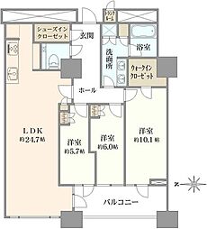 三田ガーデンヒルズウエストヒル 3LDKの間取図画像