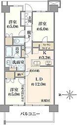 プラウドシティ吉祥寺 3LDKの間取図画像