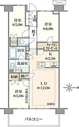 プラウドシティ吉祥寺 3LDKの間取図画像