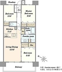 間取図画像 3LDK