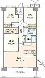 西船橋リリエンハイム 3LDKの間取図画像