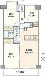 アインズコート稲毛 3LDKの間取図画像