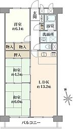 新松戸中央パークハウスB棟 3LDKの間取図画像