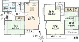 東大和市高木3丁目　戸建 4DKの間取り