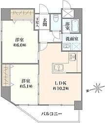 シティライブ武蔵小金井弐番館 2LDKの間取図画像