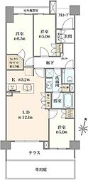 パークホームズ目黒中町 3LDKの間取図画像