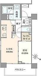 クリオ文京音羽 1LDKの間取図画像