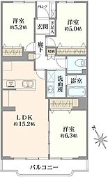 コープ保土ケ谷D棟 3LDKの間取図画像