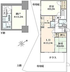 クレドール保土ヶ谷月見台 2SLDKの間取図画像