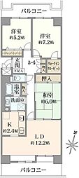 リジェンヌ京町3号棟 3LDKの間取図画像