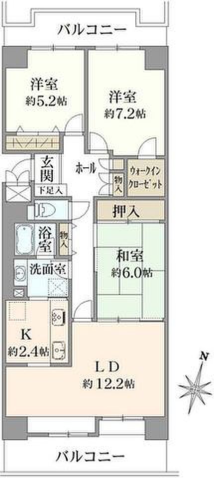 3LDK 間取り