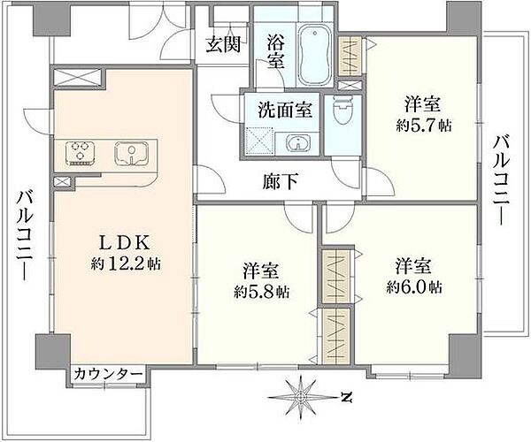 間取りを拡大表示