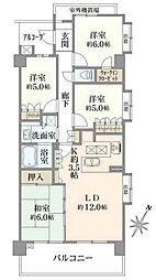 リーデンススクエアつきみ野ソレイユコート 4LDKの間取図画像