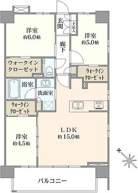 3LDK 間取り