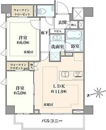 横浜市港北区日吉2丁目マンション 2LDKの間取図画像
