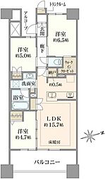 プラウドシティ日吉レジデンス3 3LDKの間取図画像