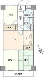 シャンボール戸塚 3LDKの間取図画像