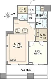 芝浦アイランドケープタワー 1LDKの間取図画像