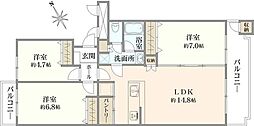 フォンテーヌ江田 3LDKの間取図画像