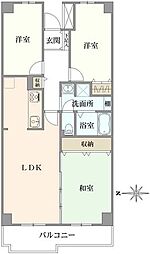 パレ平塚すみれ平壱番館 3LDKの間取図画像