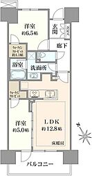 セントガーデン海老名 2LDKの間取図画像
