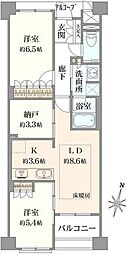 京都市北区小山南上総町66番地 2SLDKの間取図画像