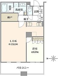 ザ・千里タワー 1LDKの間取図画像