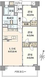 プラウド枚方 3LDKの間取図画像