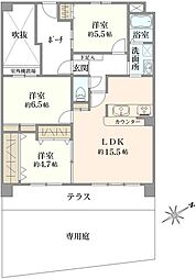 ダイアパレス枚方山田池公園 3LDKの間取図画像