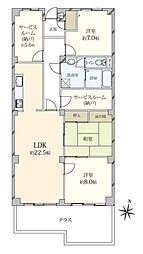 苦楽園アーバンライフ1号棟 3LDKの間取図画像