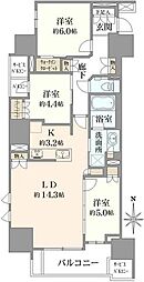 プラウド一宮 3LDKの間取図画像