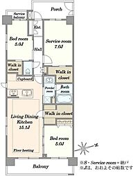 間取図画像 2SLDK