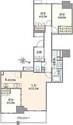 大宮スカイ&スクエア ザ・タワー 3LDKの間取図画像