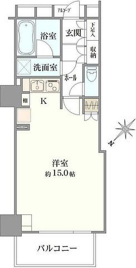 1R 間取り