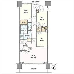 パークホームズ立川 3LDKの間取図画像
