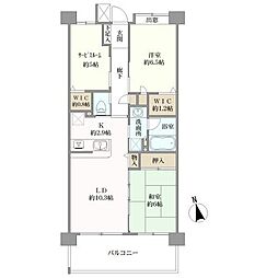 レーベンリゾシア湯河原 2SLDKの間取図画像