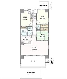 ワコーレ仁川ザ・レジデンス 2SLDKの間取り